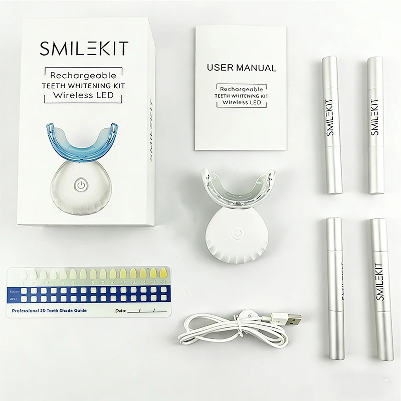 

Портативный домашний набор для отбеливания зубов, светодиодный светильник для красоты зубов, водонепроницаемое электрическое отбеливание зубов, набор для ухода за полостью рта