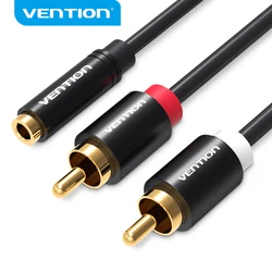 Vention Jack 3.5mm Female to 2RCA male audio Adapter Cable for Amplifier TV Home Theater Laptop Jack 3.5mm audio Adapter Cable