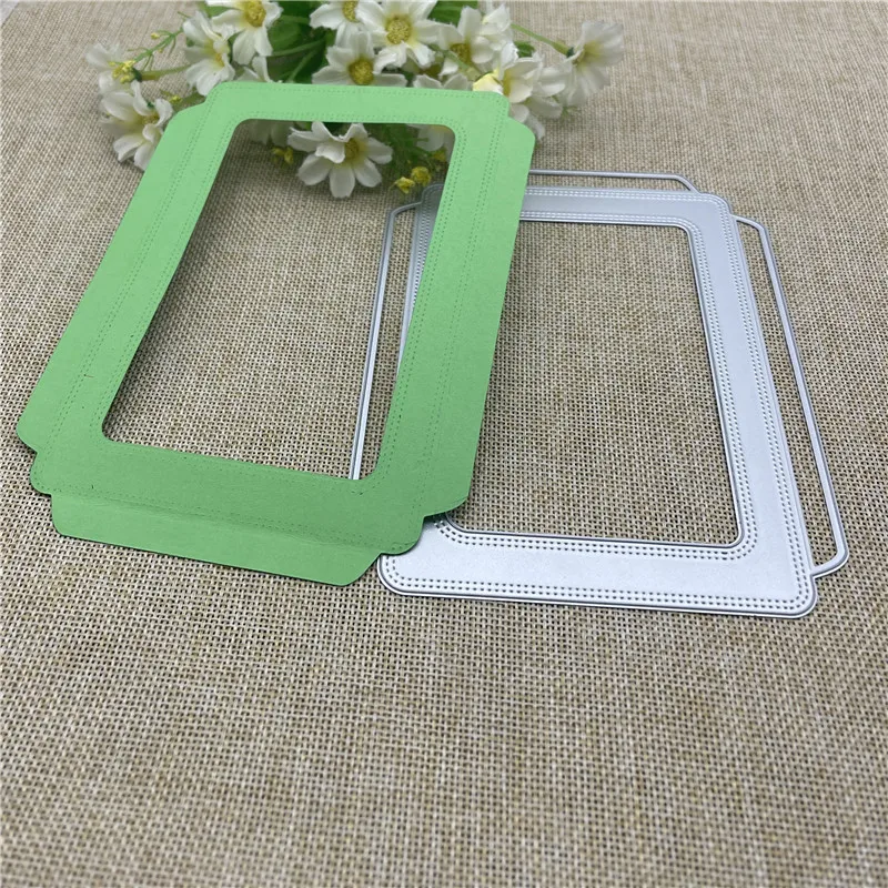 3D kwadratowy album fotograficzny ramka koronkowe wykrojniki do metalu szablony dla DIY Scrapbooking dekoracyjne tłoczenie szablon rzemieślniczy — zdjęcie 5
