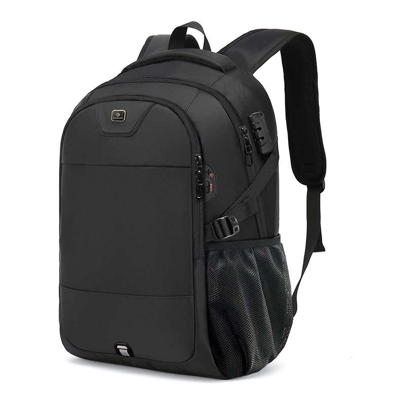  Backpack For Men And Women, Fashionable Black, Large Capacity, Anti-theft, Waterproof, And Durable Laptop Bag, USB Charging Port 