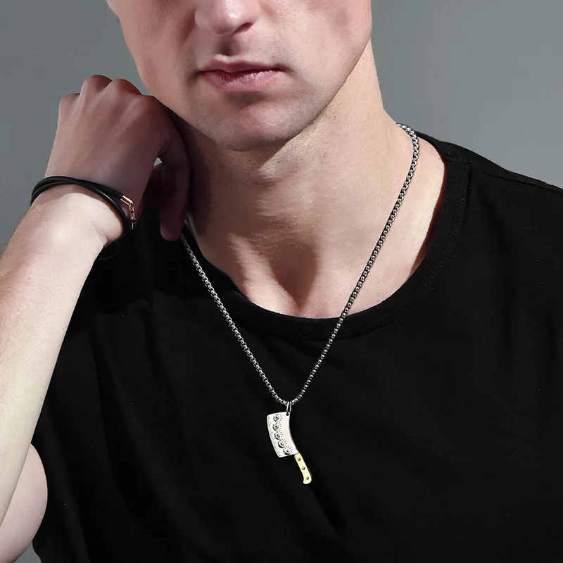المعلقات قلادة من الفولاذ التيتانيوم المخصصة التي تجذب الثروة هي إكسسوارات رجالية متعددة الوظائف شائعة