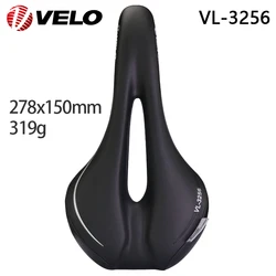 VELO Original VL-3256 PU Comfortable Steel Rail Bicycle Saddle for Road Gravel MTB Off-Road City Touring Bike Cycling Parts