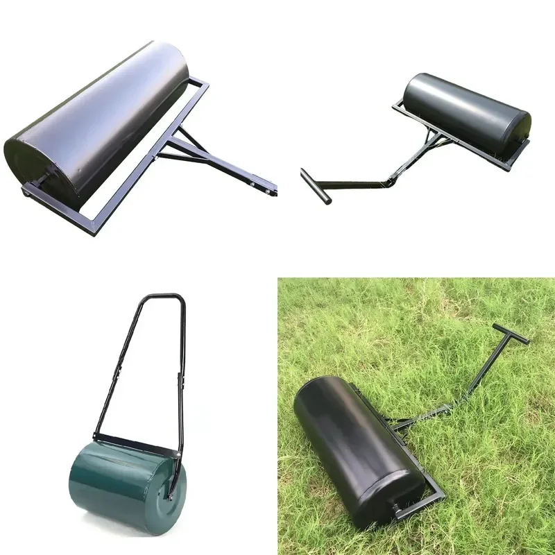 Manual Lawn Roller for Grass Leveling Garden Turf Compactor Hand Push Yard Ground Flattening Tool