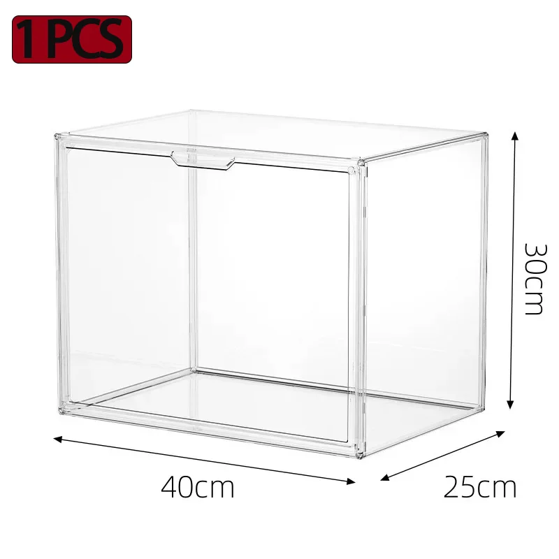 Transparent Storage Box Organizer Bookshelf Album CD Desktop Dustproof Display Cabinet Book Storage Box Magazine Organizer image 3