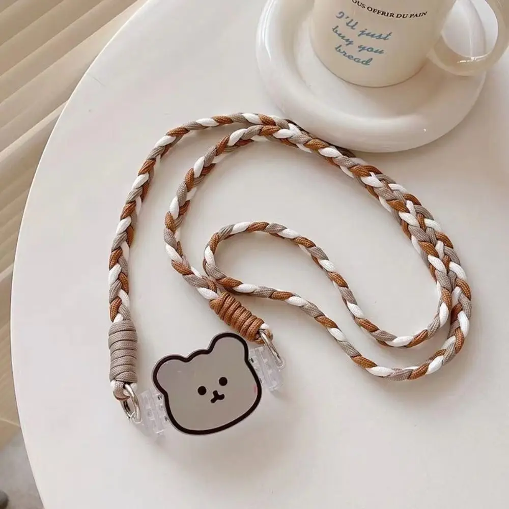 Adjustable Crossbody Phone Back Clip Heart Shape Detachable Rabbit Phone Clip Lanyard Cartoon Bear Dachshund