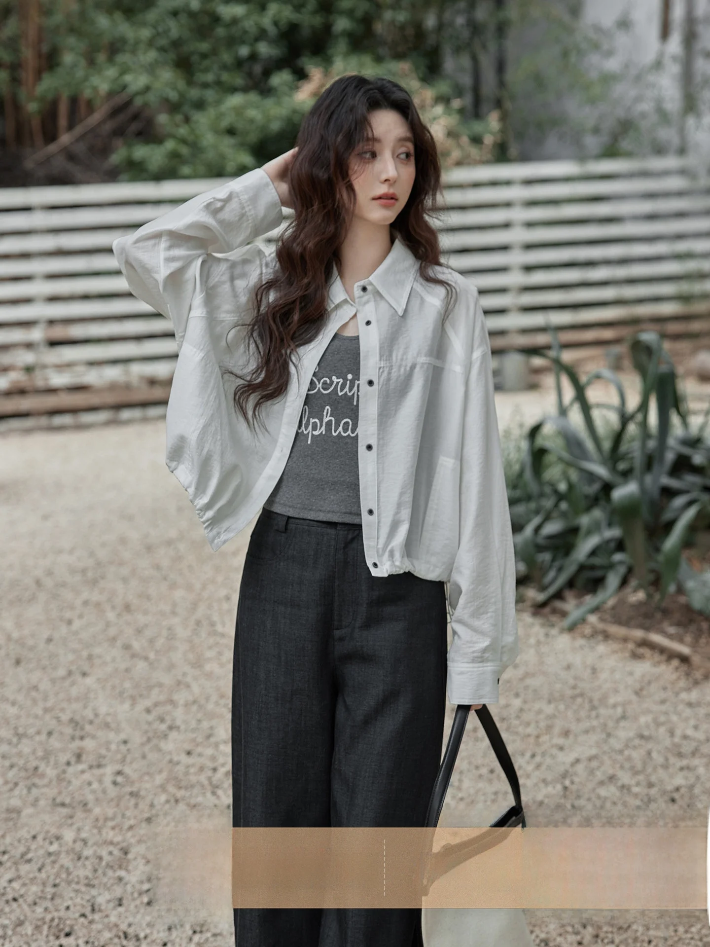 

Ximen 2026 New Spring Summer Korean Style Fashion Top Bottom Tank Top Outer Sun Protection Shirt Two Piece Set Women's Shirt