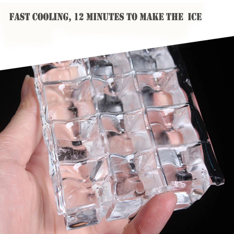 Electric Ice Cube Machine Stainless Steel Generator Liquid Freezer for Restaurants Coffee Shops Home Commercial Ice Maker