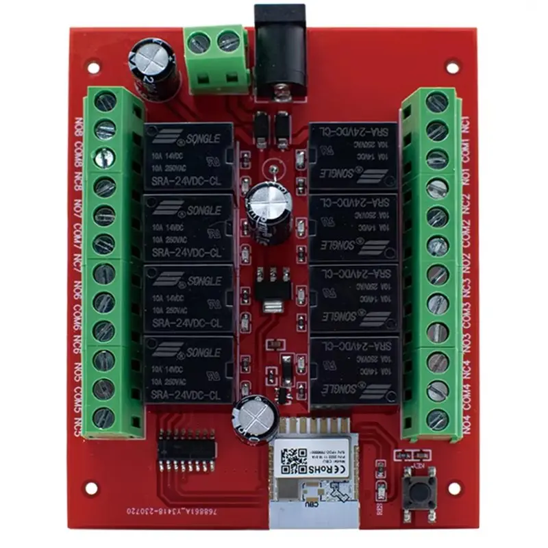 

ABFM-Graffiti Switch Module Wifi Relay Switch Tuya APP 12V 24V 8CH Light Smart Home Automation Wifi Relay Module For Google Home