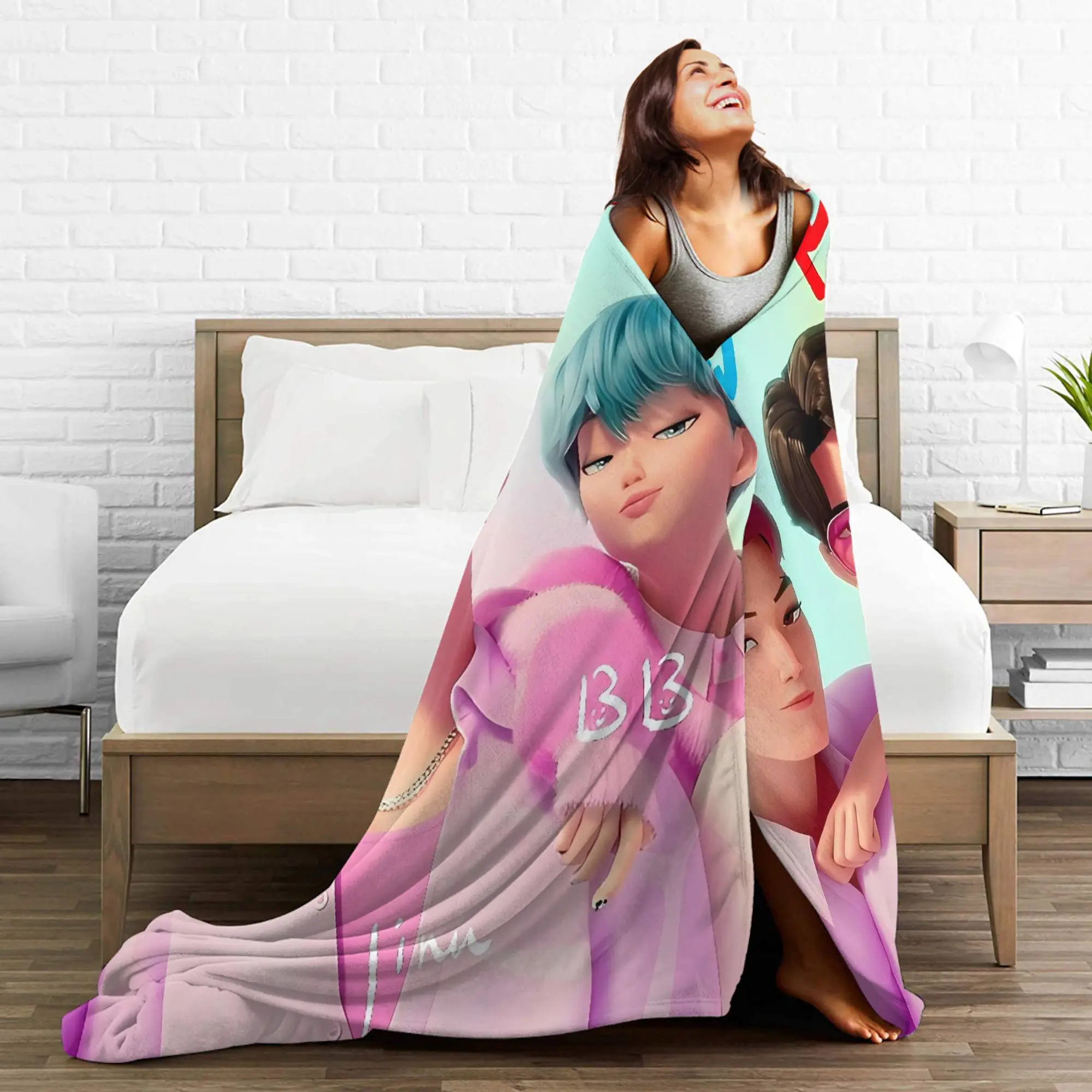 ساجا بنين فريق ريترو ستايل 80s بطانية دافئة لينة الجدة أفخم الفراش يلقي لغرفة النوم السفر الفانيلا المفرش غطاء السرير