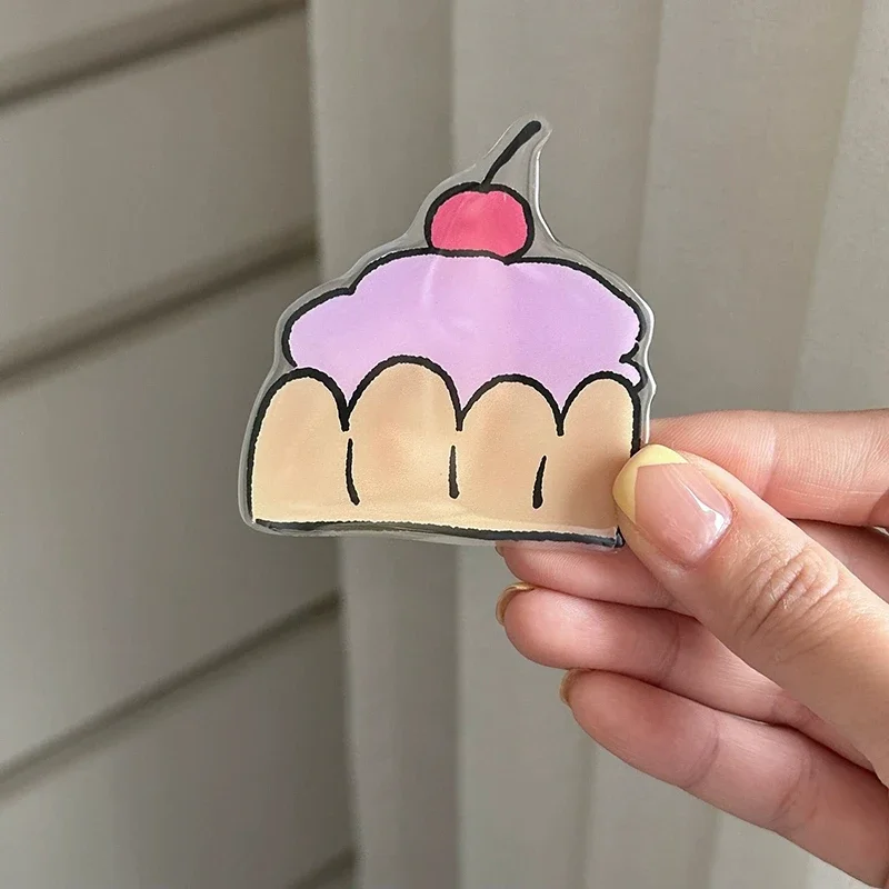 携帯電話用の3Dケーキとクッキーホルダー,折りたたみ式スタンド,iphone,samsung,美しいアクセサリー用のトップサポート