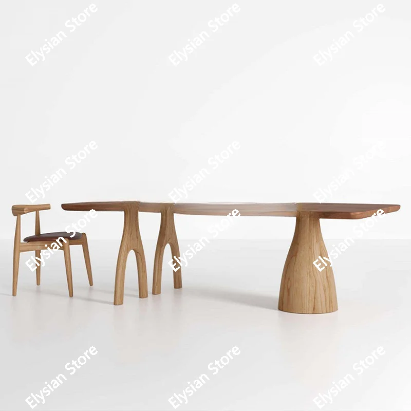 Solid Wood Tree Fork Dining Table Coffee  Designer Personality Office Retro Style Kitchen Mesa De Cocina Home Furniture