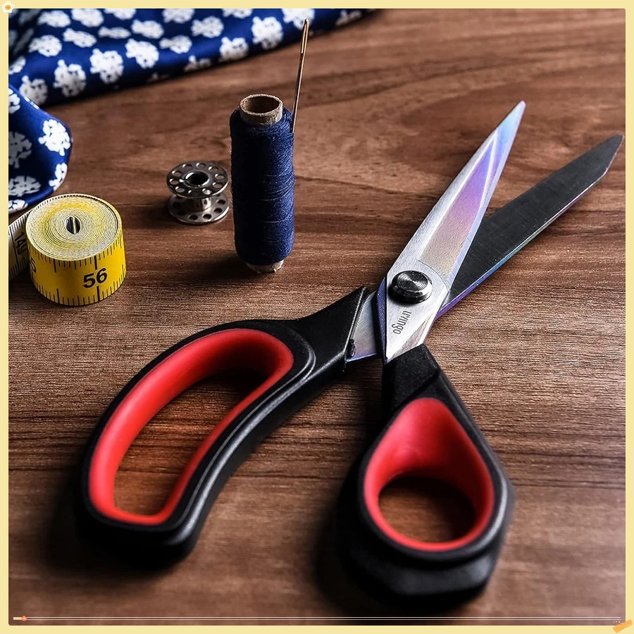 Premium kleermakersschaar, robuust, multifunctioneel titaniumcoating, gesmeed roestvrij staal, naaistof, leer