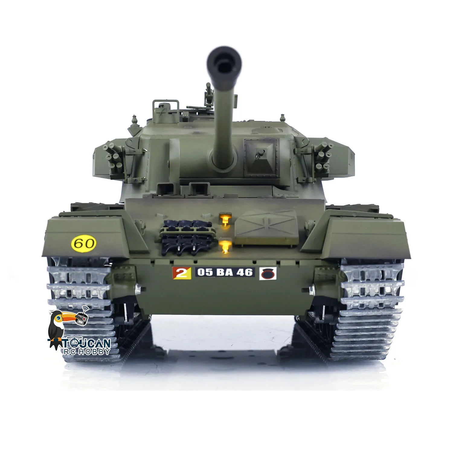 Spielzeug 1:16 RC Panzer British Centurion MK5 Fernbedienung Kampfpanzer Metallketten Rock Arm Bereit zum Laufen Autos Fahrzeug Geschenk TH23298