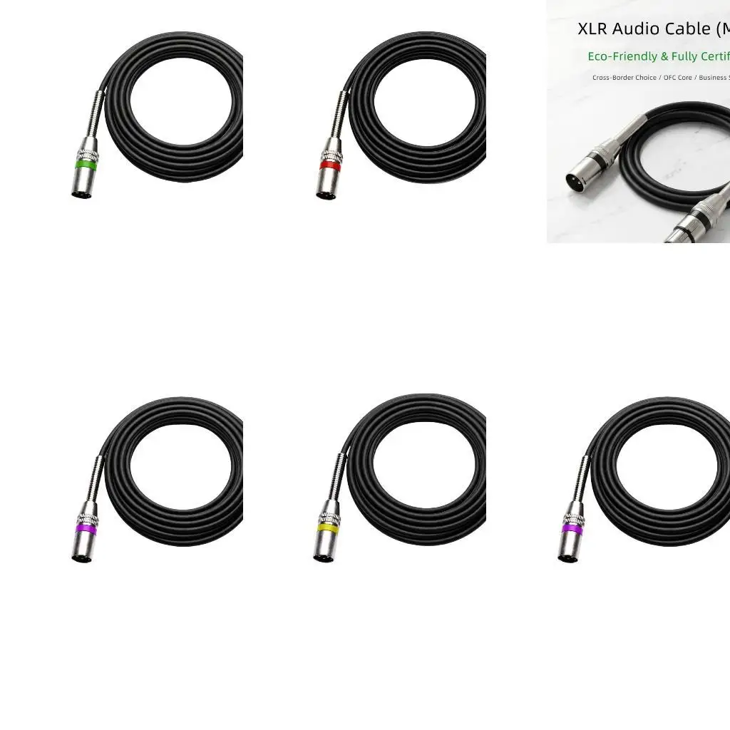 3 Pin XLR Male to Female Cable, Metal Housing Cord for Speaker Systems and Daily Stage Routing Work Use D2RC