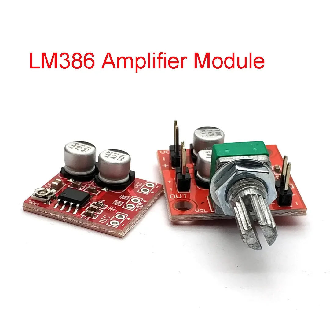 DC4-12V LM386 Electret Microphone Amplifier Microphone Pickup Module Can Drive Earphones and Small Power Speakers