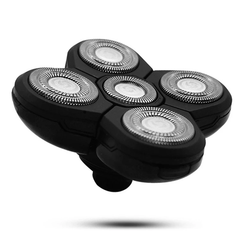 Tête de rasoir électrique 5D de remplacement, 2 pièces, tête flottante, lame de rasoir en acier inoxydable