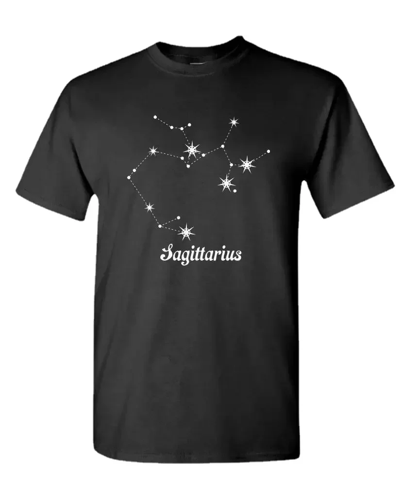 Constellation Sagittarius Zodiac Horoscope Birthday Gift Mens T-Shirt Summer Cotton Short Sleeve O-Neck Unisex T Shirt New S-3XL