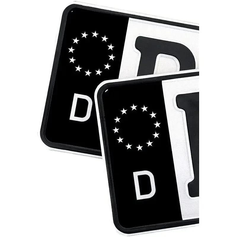 License Plate Vinyl Decals 2PCS Waterproof Scratch Resistant Weatherproof Stickers for Truck SUV RV Bus Car Decor