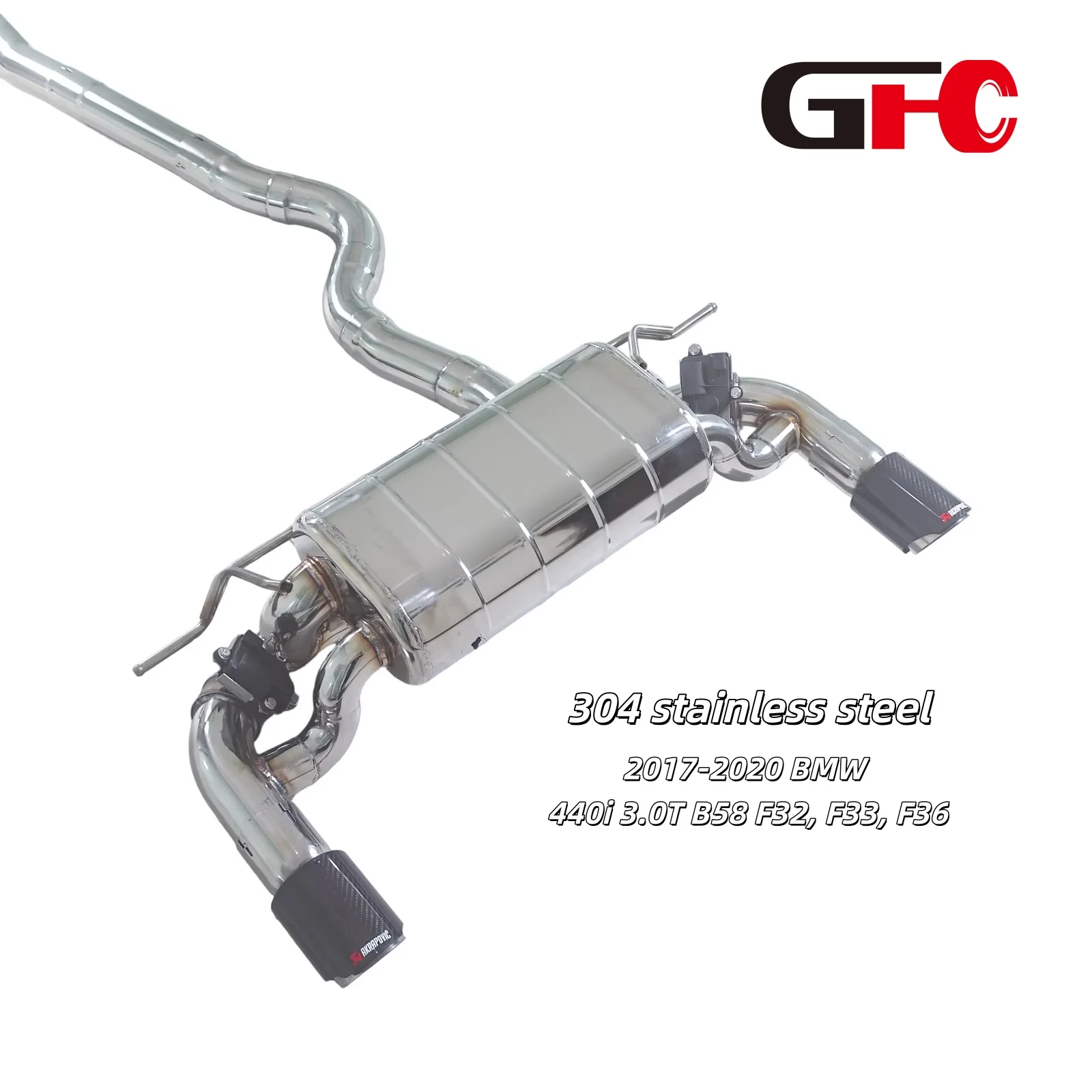 

GFC catback SUS304 high-performance exhaust system with valve muffler For the BMW 440i 3.0T B58 F32, F33, F36 from 2017-2020