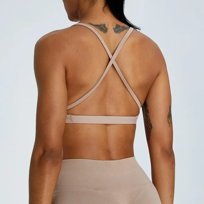 Sexy Neck holder Yoga BH Stretch Damen Sport Unterwäsche bequeme nahtlose Rücken Yoga Wear Tops Damen schnell trocknen engen Sport