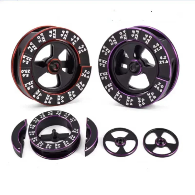 RC Car Gauge,Preofessional,Metal,Practical,Circular RC Measuring Tool Axle Height Measuring Ruler for 1:10 Scale RC Car Vehicles