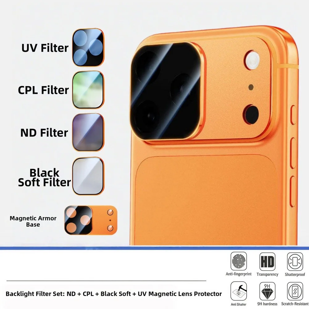 For IPhone 17Pro/Promax Mobile Camera Protective Film ND UV CPL Black Mist Filter Professional Effect Magnetic Camera Len Filter