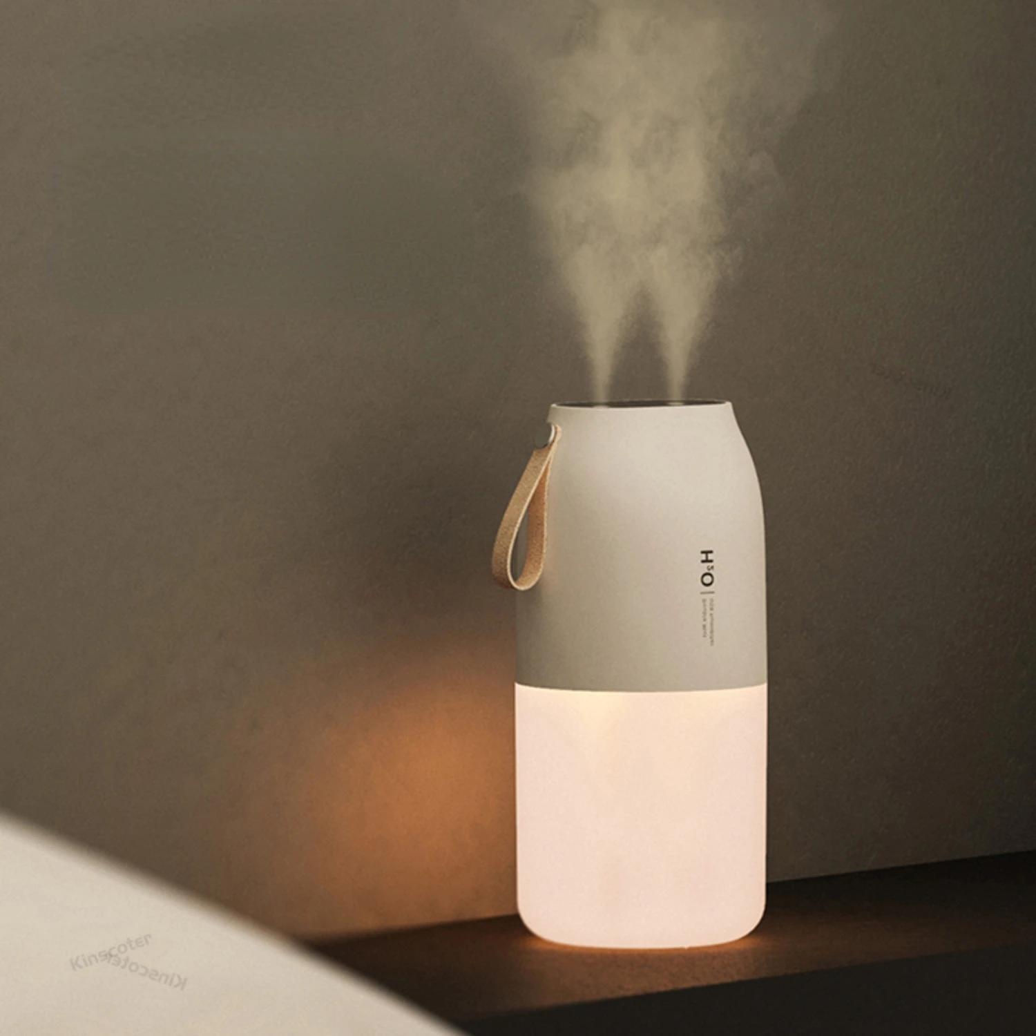 Dual Jet Air Humidifier 300ml, Ultrasonic Cool Mist Diffuser Portable 2000mAh Air Freshener