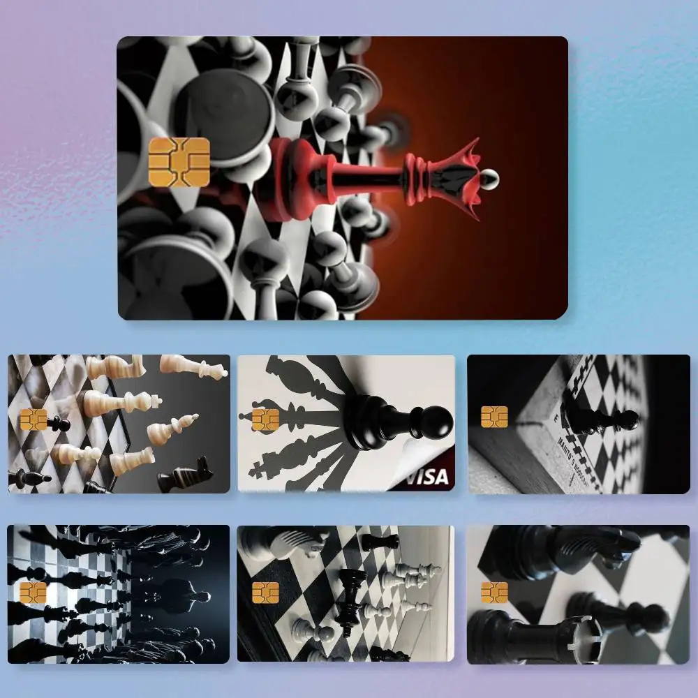 Competitive Chess Game  High Definition Matte PVC Film Tape | For Credit Card, Debit Card Stickers & Gift Decoration