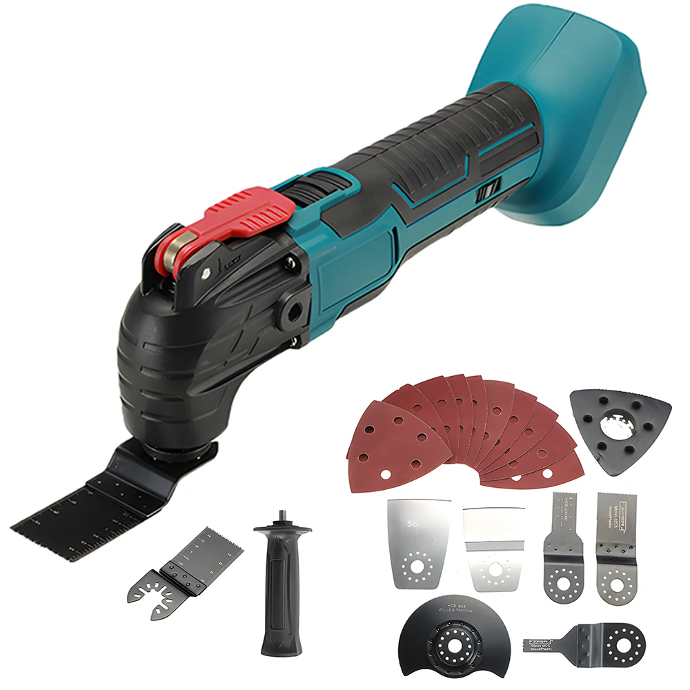 Podofo Elektrischer Akku-Oszillator, 6 GESCHWINDIGKEITEN, 600-200000PM, Trimmer/Schaufel/Schneidwerkzeuge zum Entfernen von Zackenkanten, Schleifen, Sägen – Detail 3