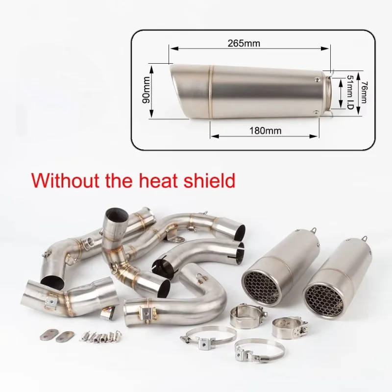 Motorcycle Escape Exhaust System with Link Pipe & Muffler Fit for Ducati Panigale V2 / V2S Euro 5+ 2025+