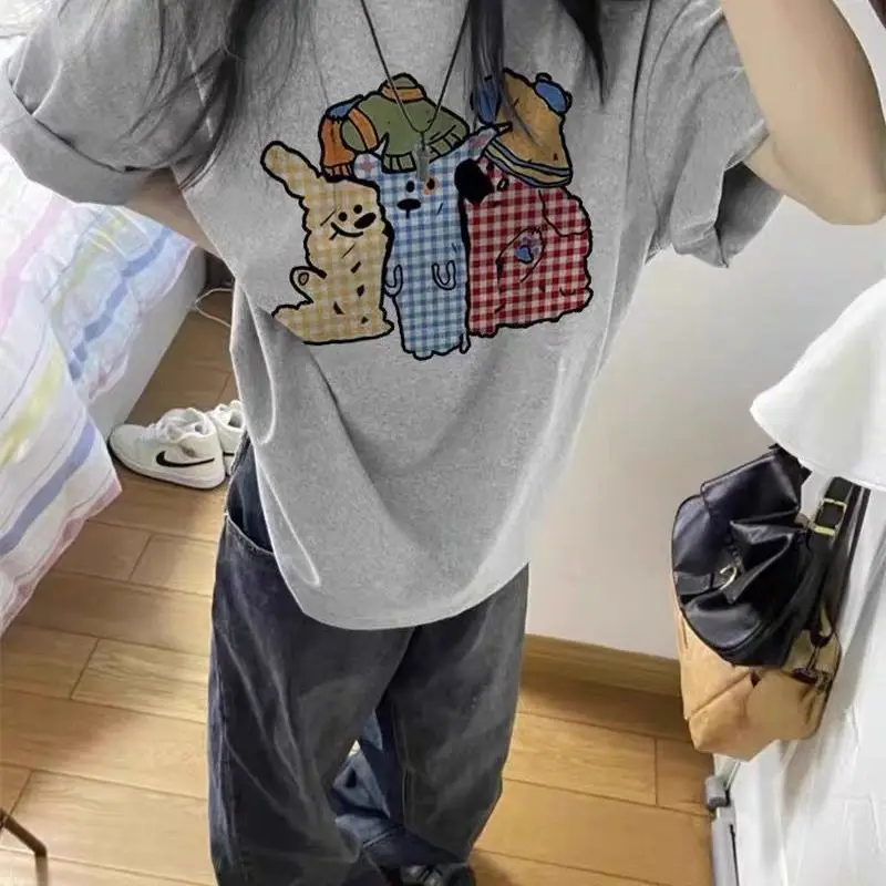 

Футболки с коротким рукавом, женские эластичные тканевые свободные летние повседневные топы, дышащие, тонкие, мягкие, удобные, эластичные, простые модные