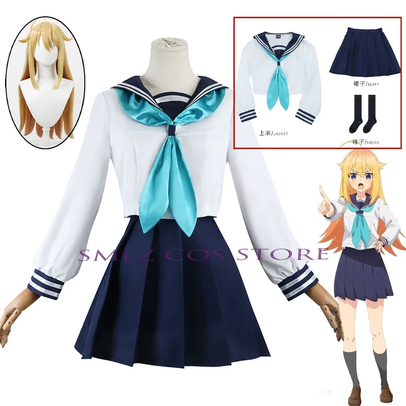 Anime My Deer Friend Nokotan Torako Koshi Cosplay Costume Dress JK Sailor Skirt Uniform Wig Noko Shikanoko Outfit for Women