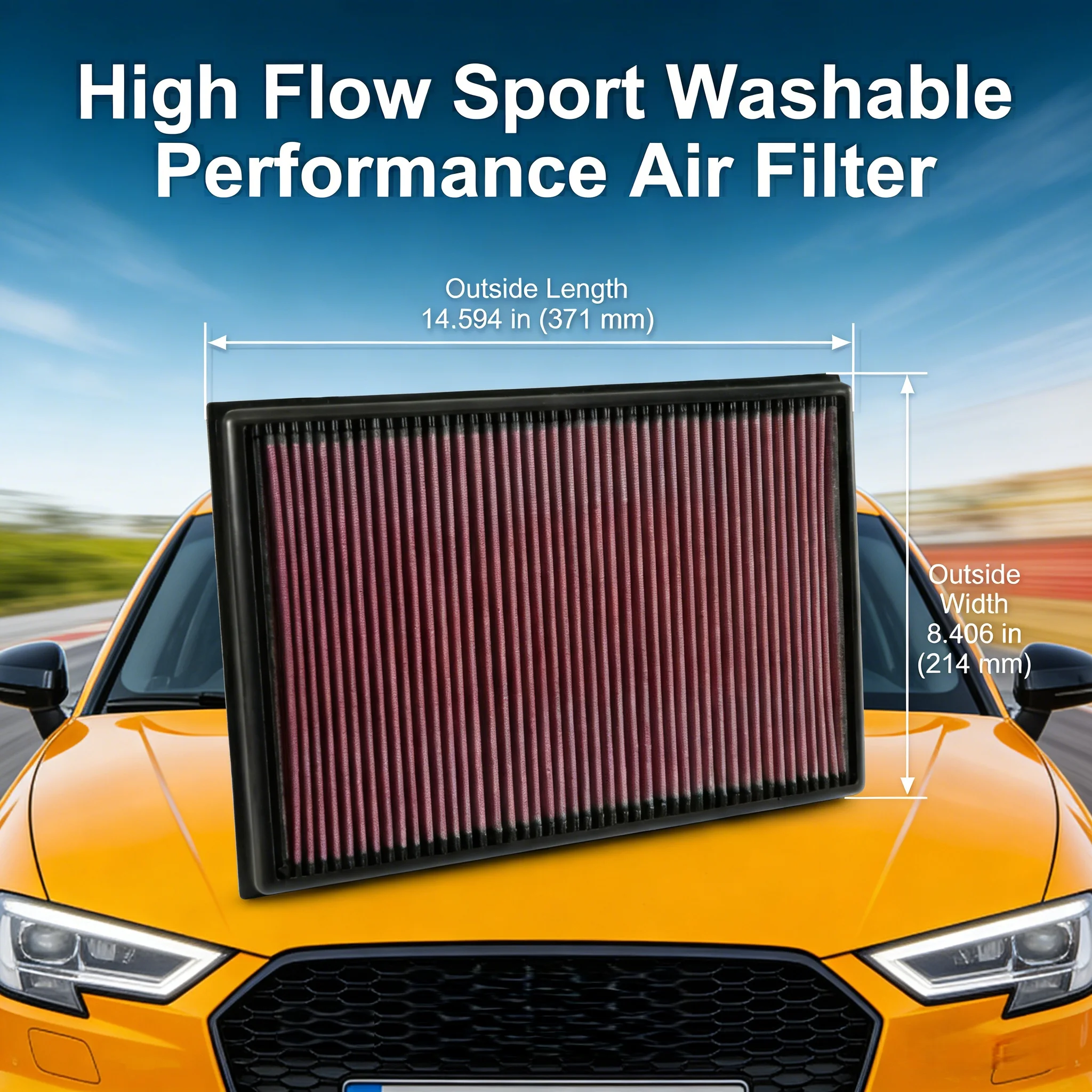 High Flow Sport Washable Performance Air Filter For Audi Cupra Skoda VW RS3 RS Q3 TT RS Formentor Kodiaq Passat Arteon Tiguan