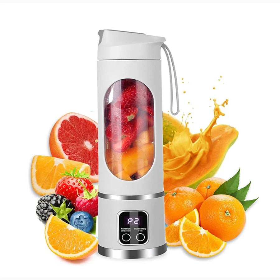 NEW 450ml Portable Electric Juicer, Mini USB Travel Juicer Machine Shakes Smoothie Blenders 12 Blades Fresh Juice Extractor