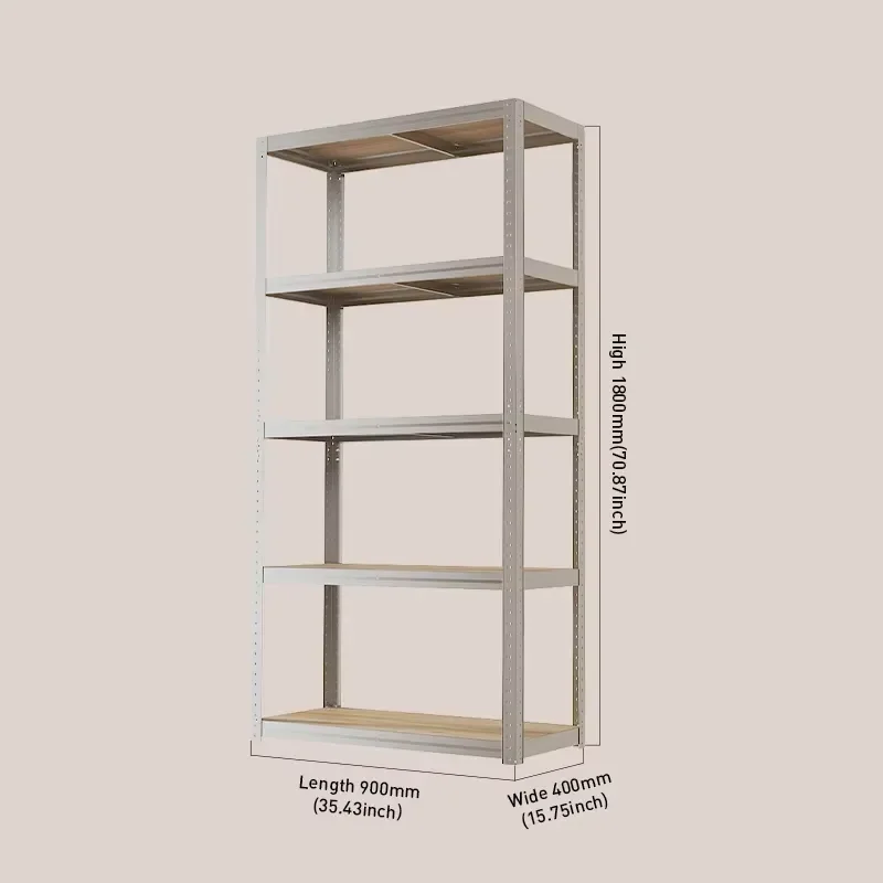 for Lightweight 5-layer Boltless Rivet Galvanized Steel Shelf Modern Eco-friendly Durable Living Room Wardrobe Storage Rack