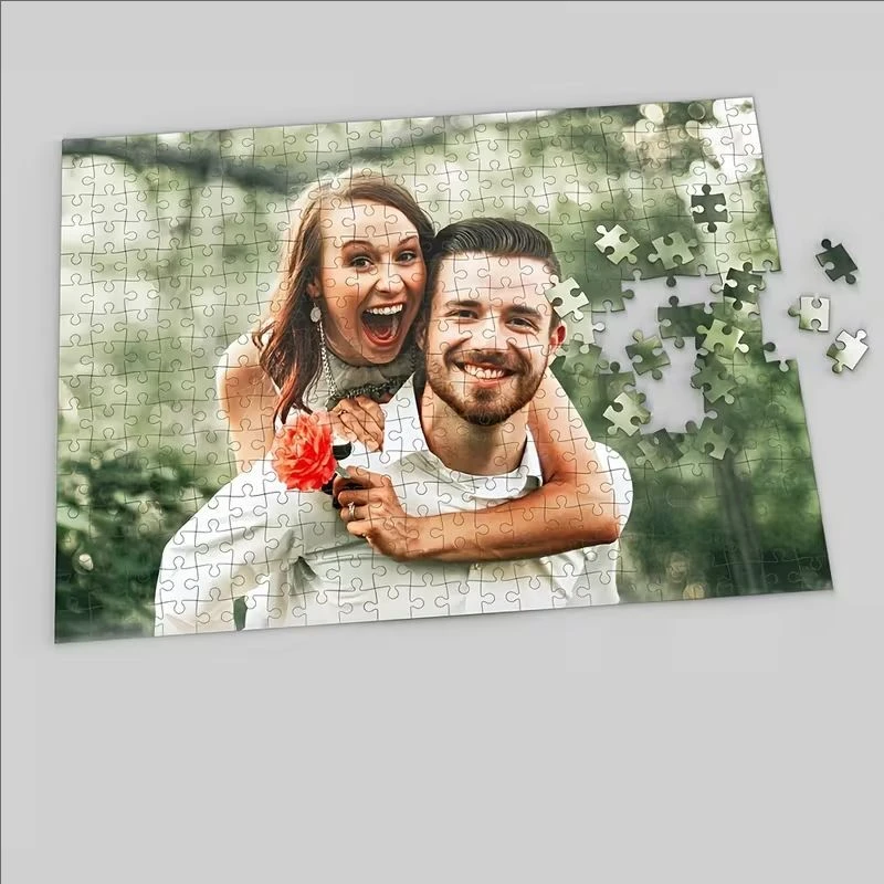 Custom Photo Puzzle Set Personalized Picture Jigsaw for Ouples Family Wedding Pet Portrait Creative Birthday Gift Fun Brain Game view 6