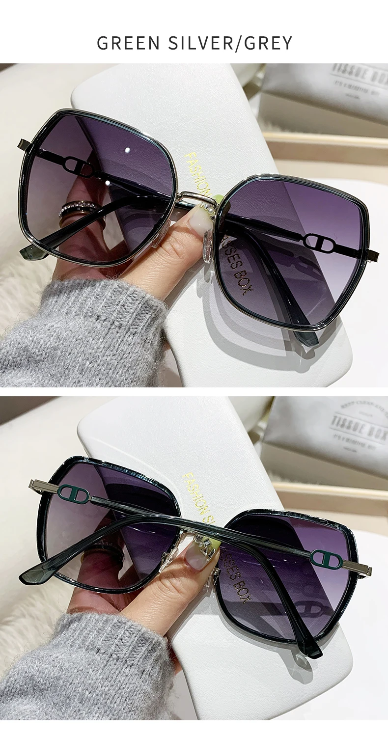 Neuer Stil mit großem Rahmen, Flash-Straßenfoto, Outdoor-Modetrend, große Rahmen-Sonnenbrille, Anti-UV-Sonnenbrille – Detail 8