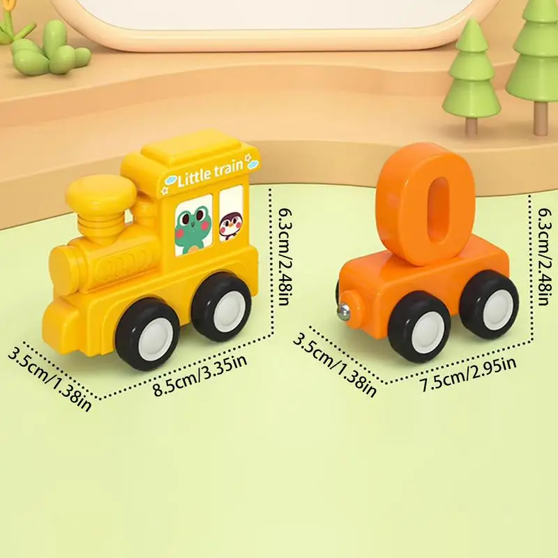 1 conjunto de número de trem magnético brinquedo de madeira carros de aprendizagem com números cor trem montessori brinquedos para crianças criança transporte da gota