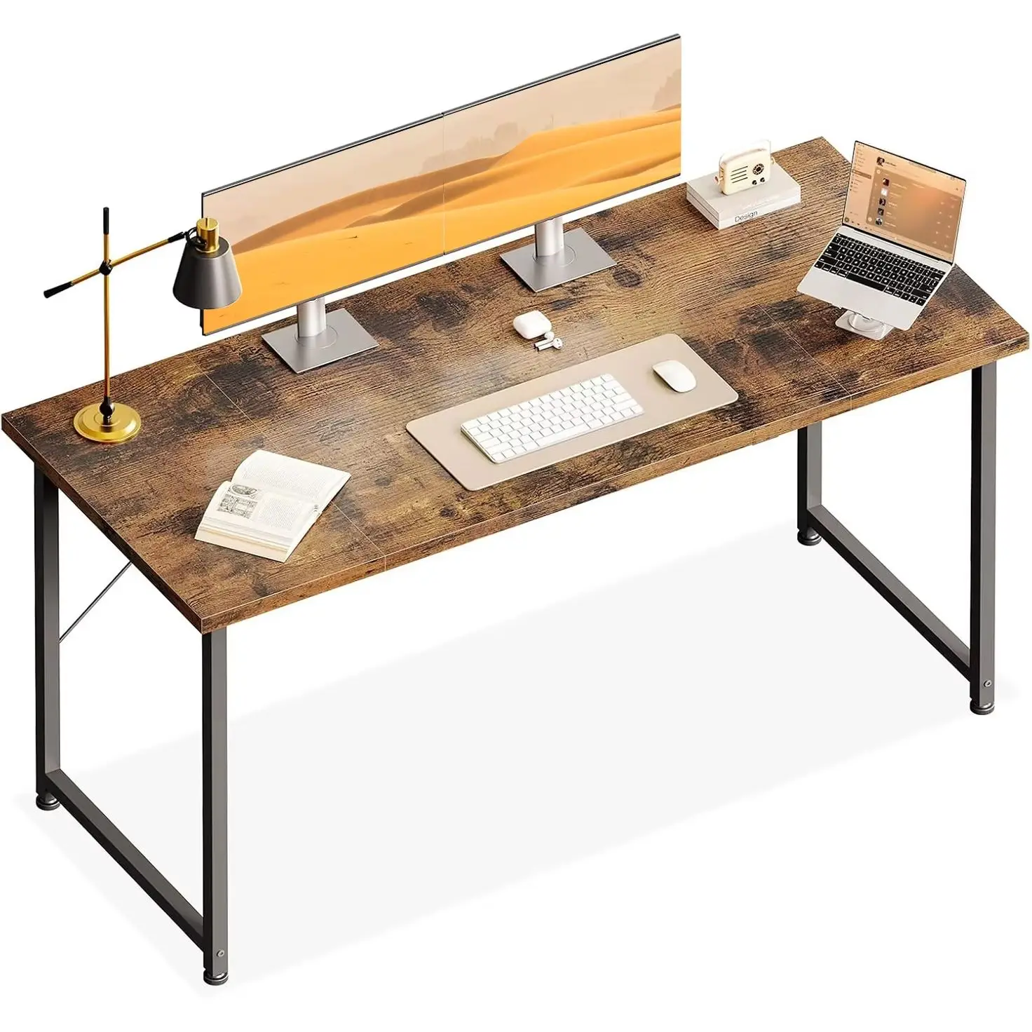 Coleshome Schreibtisch, 140 x 50 cm, Computertisch, Schreibtisch und Arbeitsplatz, Arbeitstisch, Bürotisch für Studium, Büro, Schlafzimmer