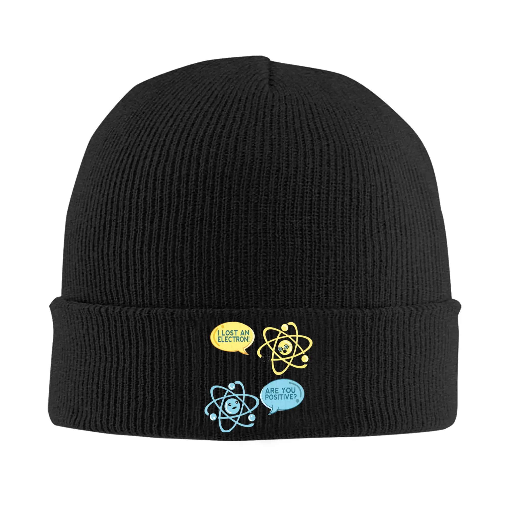 I Lost An Electron Are You Positive Graphic Beanie Hats  Knit Hat Unisex Adult Street Head Wrap Caps Spring Kpop Bonnet Hats
