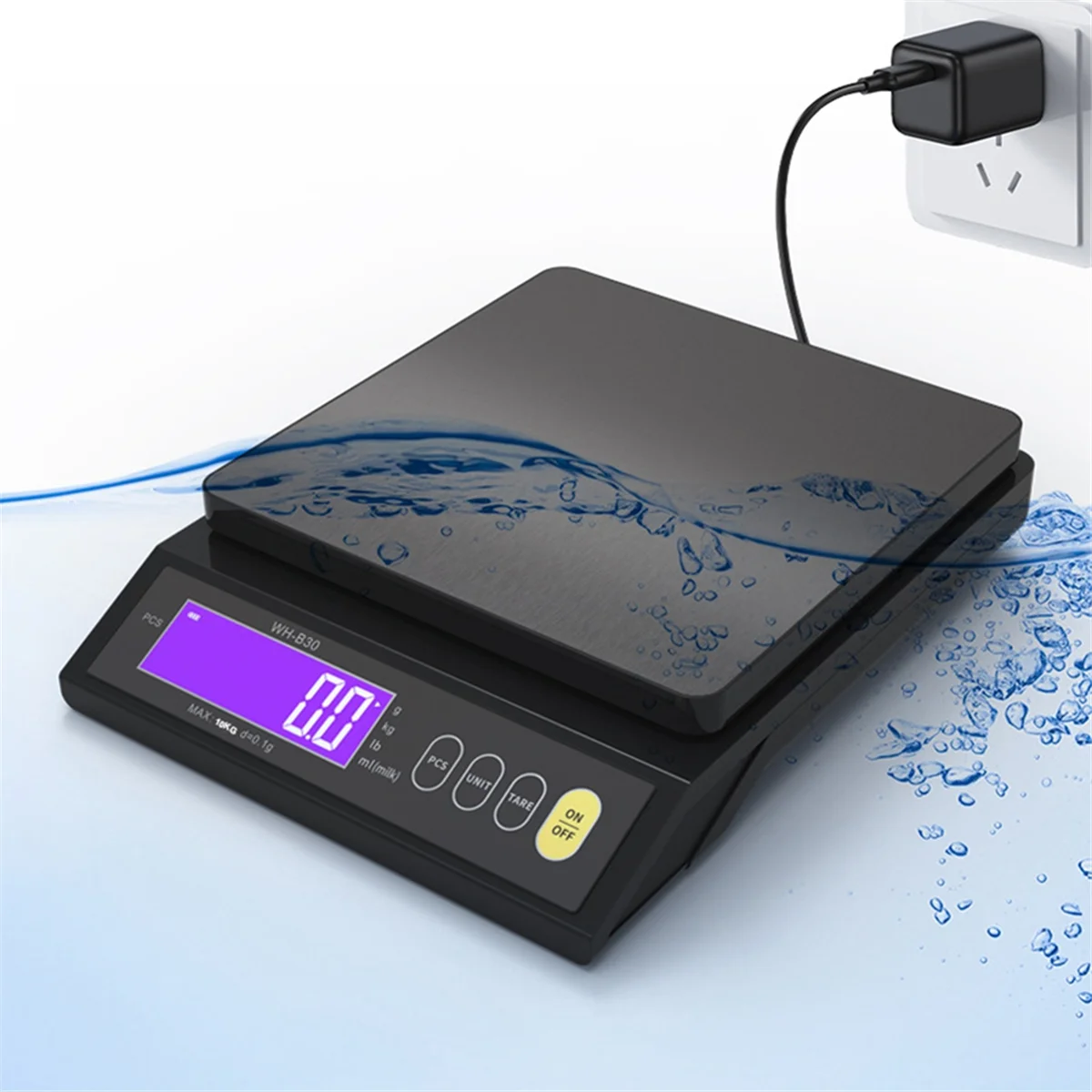 Il nuovo strumento di cottura per pesatura di misurazione multifunzione in acciaio inossidabile da cucina elettronico digitale da 10 kg/0,1 g con display LCD