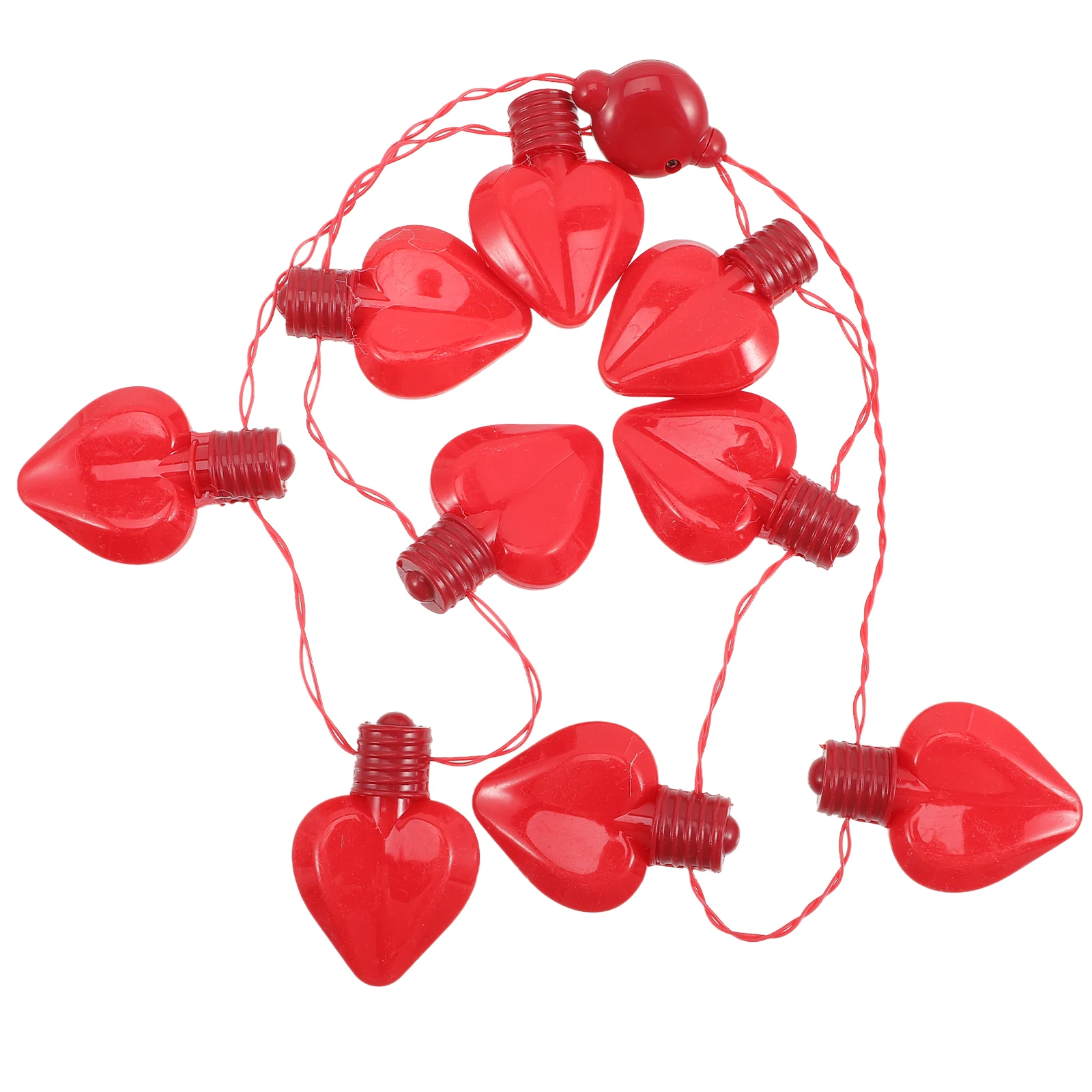 

Love Glowing Heart Bulb Necklace Led Light Party Decor Valentine Wedding Gift For Couples Adults Kids Flashing Mode Glow