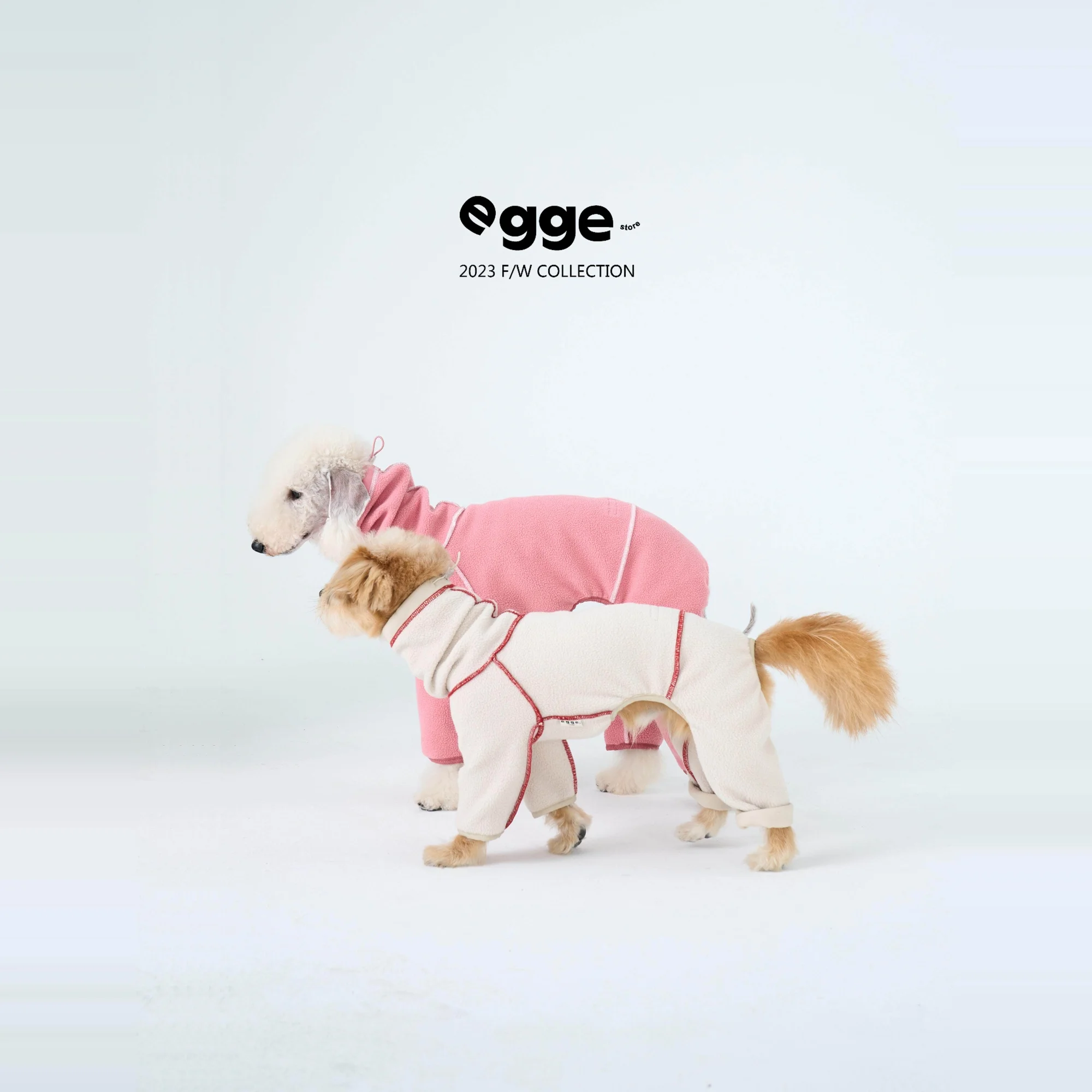 

EGGE Color-Block Sweatshirt For Greyhound Fashion Warm Elegant Cozy 4-Leg Pink Green Jumpsuit Soft Loungewear for Dogs in Winter