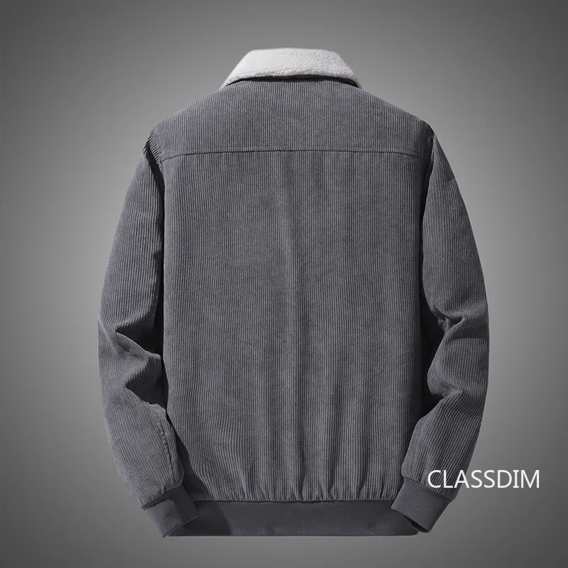 Men Corduroy Winter Coats Fleece Down Jackets Casual Jaquetas New Fashion Male Thicker Warm Parkas Short Winer Jackets Size 5XL