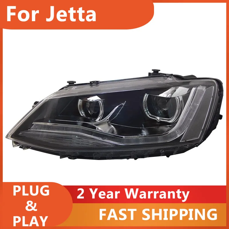 

KOWELL автомобильный Стайлинг для VW Jetta фары 2011-2014 Jetta головной свет DRL указатель поворота ближний свет линза проектора