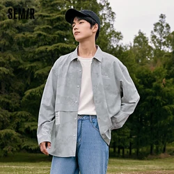 Semir Men Shirt Long-sleeved Shirt Autumn Fashion Blooming Top Elastic Comfortable Loose Trendy Autumn Clothing Shirt for Men