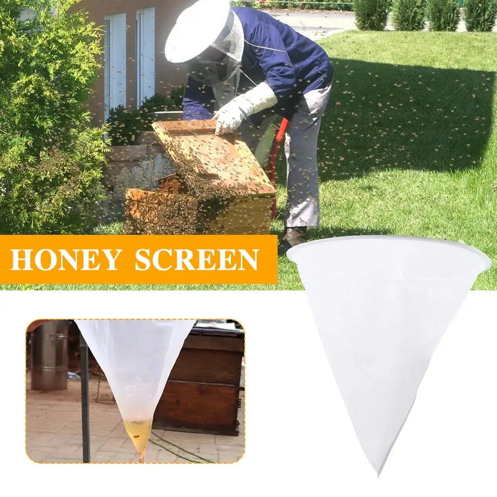 150 Mesh White Honey Filter Screen Nylon Cone Honey Beekeeping Layer Tool Fiber Honey Extraction Net Purifier Equipment J4U3