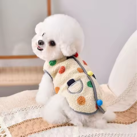Fashion XS-6XL Pet Clothing Warm Small Medium Big Dog Vest Coat Lamb Wool Schnauzer Teddy Puppy Clothes Autumn Winter