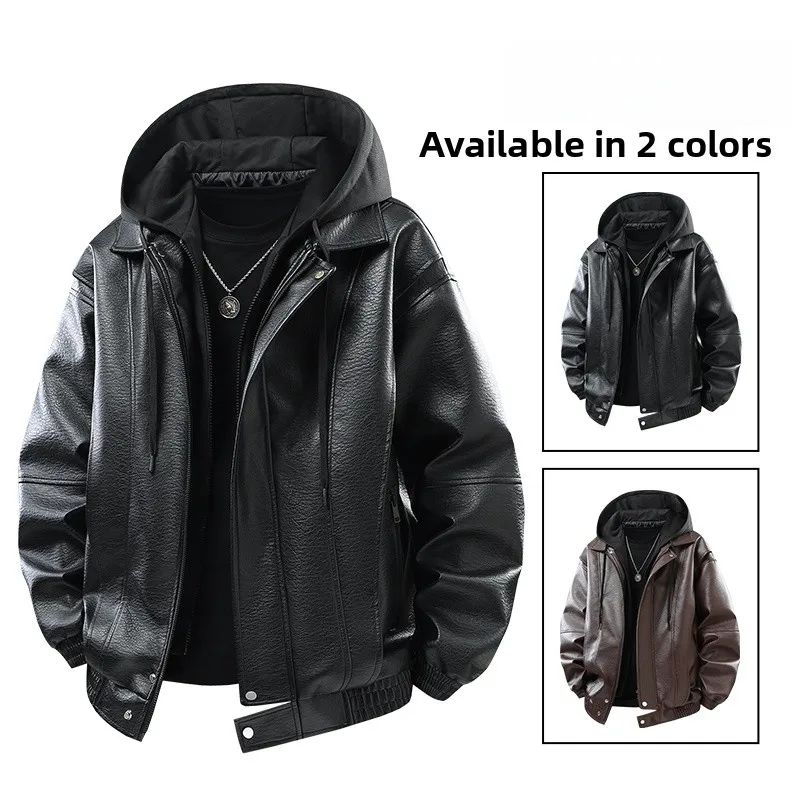 

Мужская повседневная куртка из искусственной кожи с воротником-стойкой, весенне-осенняя, износостойкая, с длинными рукавами, молодежная, модная, классическая, стильная.
