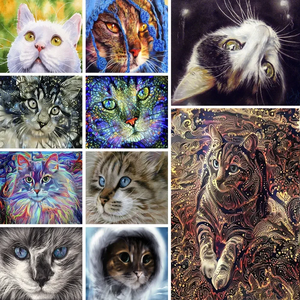 

Animal Cat Painting By Numbers Package Oil Paints 50*70 Picture By Numbers Photo Loft Wall Picture Crafts For Adults Handicraft